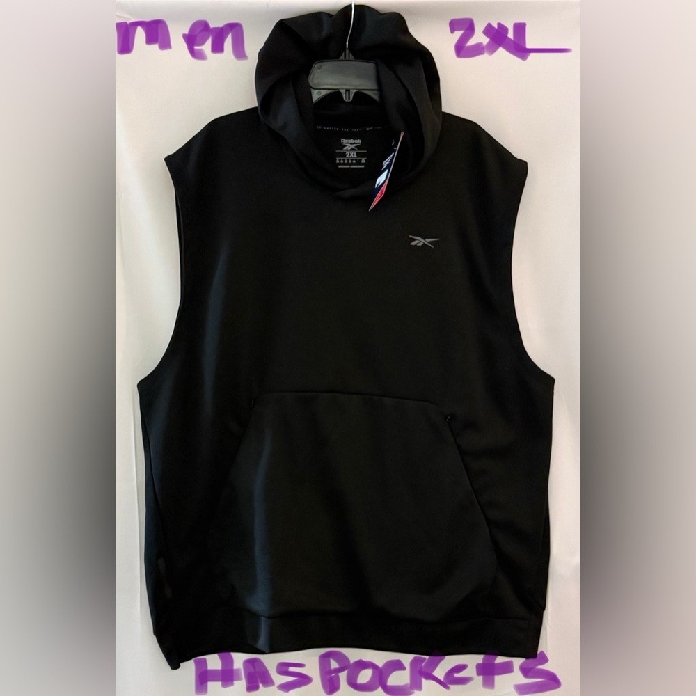 Reebok Black Polyester Hoodie